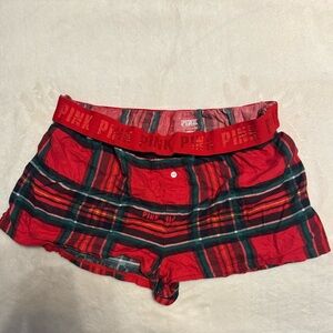 Victoria's Secret Red and Green Plaid Women's Shorts